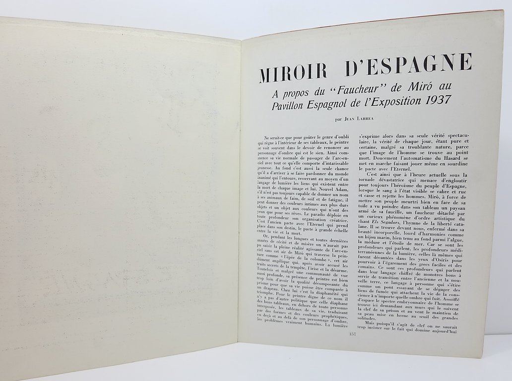 Revue Cahiers d'Art, 1937, n°4-5. Joan Miro 'Aidez l'Espagne' stencil. image 3