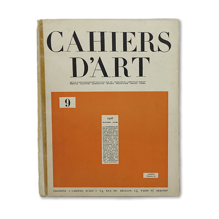 Revue Cahiers d'Art, 1928, n°9 image 0